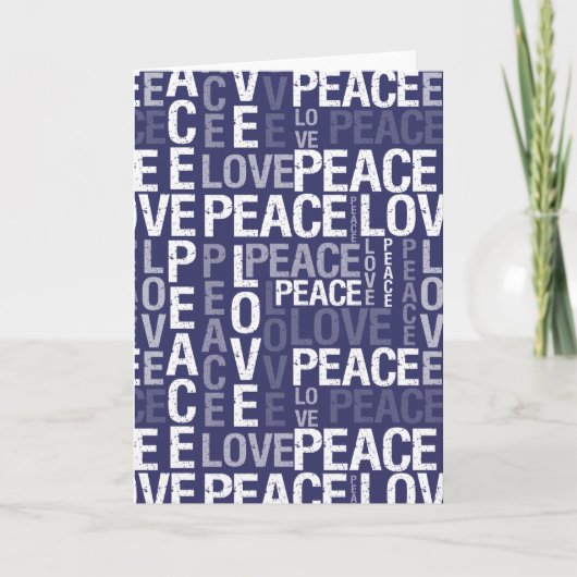 Cartes Pour Fêtes Annuelles Purple Peace Love (Devant)