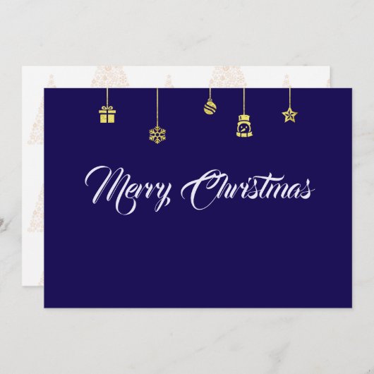 Cartes Pour Fêtes Annuelles Purple wish card Merry Christmas (Devant / Derrière)