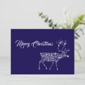Cartes Pour Fêtes Annuelles Purple wish card Merry Christmas reindeer (Debout devant)