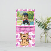 Cartes Pour Fêtes Annuelles Purr-fect Chat Personnalisé Fille Enfants Valentin (Debout devant)