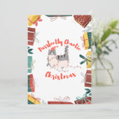 Cartes Pour Fêtes Annuelles Purrfectly Chaotic Christmas Funny Holiday Cat (Debout devant)