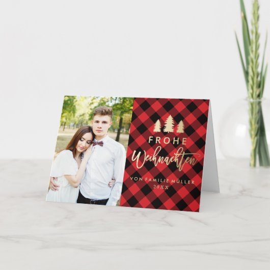 Cartes Pour Fêtes Annuelles Putréfaction Kariert | Weihnachtskarte (Devant)