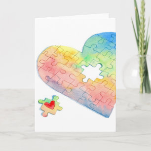 Cartes Pour Fêtes Annuelles Puzzle du coeur