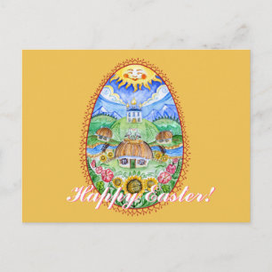 Cartes Pour Fêtes Annuelles Pysanka watercolor art - Happy Easter