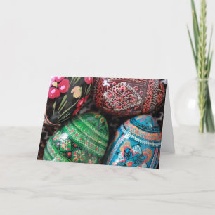 Cartes Pour Fêtes Annuelles Pysanky ukrainien - oeufs de pâques