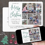 Cartes Pour Fêtes Annuelles QR Code 5 Photo Nous Vous Souhaitons Joyeux Noël V<br><div class="desc">Cette année, célébrez les joyeuses merveilles de la technologie moderne avec un code QR interactif amusant photo collage carte de vacances. Partagez cinq de vos photos préférées ainsi qu'un message vidéo en ligne, une chanson, un album photo ou un autre site Web. Tout le texte sur ce modèle est simple...</div>