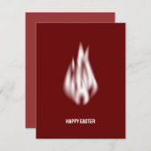 Cartes Pour Fêtes Annuelles Qr Code Joyeuse Flamme blanche douce de Pâques (Devant / Derrière)