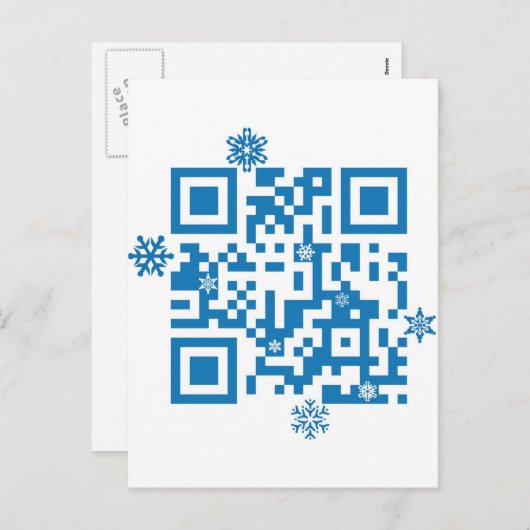 Cartes Pour Fêtes Annuelles QR Code Scannera "Joyeux Noël !" (Devant / Derrière)