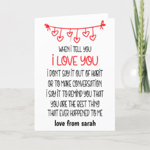 Cartes Pour Fêtes Annuelles Quand je vous dis que je t'aime