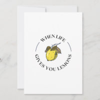 QUAND LA VIE VOUS DONNE DES LÉMONS