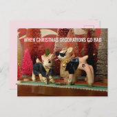 Cartes Pour Fêtes Annuelles Quand les décorations de Noël deviennent mauvaises (Devant / Derrière)