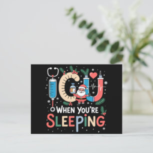 Cartes Pour Fêtes Annuelles Quand vous dormez Drôle d'infirmière de réanimatio