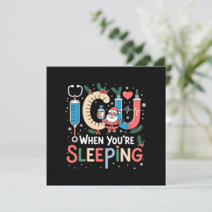 Cartes Pour Fêtes Annuelles Quand vous dormez Drôle d'infirmière de réanimatio
