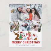 Cartes Pour Fêtes Annuelles Quarantine Joyeux Noël Rustique 4 PHOTO Salutation (Devant)