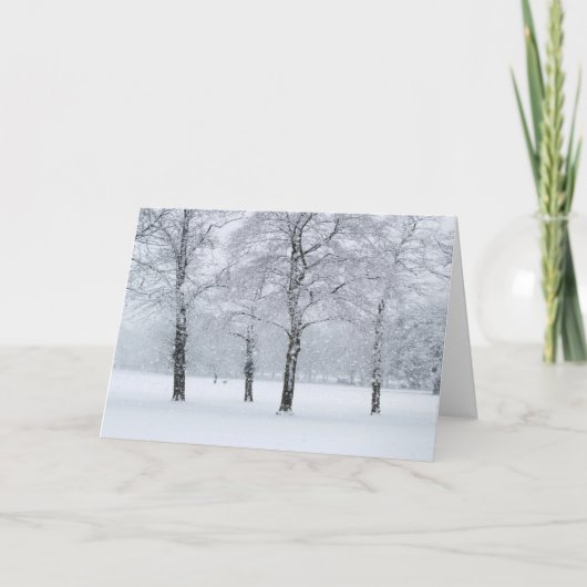 Cartes Pour Fêtes Annuelles Quatre arbres (Devant)