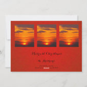 Cartes Pour Fêtes Annuelles Quatre étoiles de photo superposition de dôme plat (Dos)