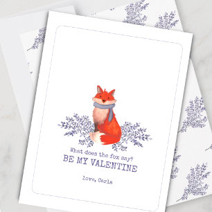 Cartes Pour Fêtes Annuelles Que dit le Fox Valentine's Day Holiday Card