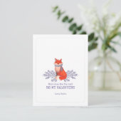 Cartes Pour Fêtes Annuelles Que dit le Fox Valentine's Day Holiday Card (Debout devant)