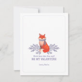 Cartes Pour Fêtes Annuelles Que dit le Fox Valentine's Day Holiday Card (Devant)