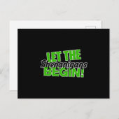 Cartes Pour Fêtes Annuelles Que les Shenanigans commencent (Devant / Derrière)