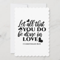 Que tout soit fait dans l'amour - 1 Co 16:14