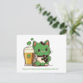 Cartes Pour Fêtes Annuelles "Que votre Saint Patrick soit futile - Cat Post (Debout devant)
