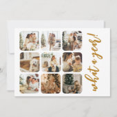 Cartes Pour Fêtes Annuelles Quel an 12 photo et texte personnalisé (Devant)