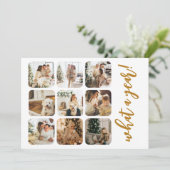 Cartes Pour Fêtes Annuelles Quel an 12 photo et texte personnalisé (Debout devant)