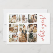 Cartes Pour Fêtes Annuelles Quel an 12 photo et texte personnalisé (Devant)