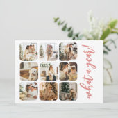 Cartes Pour Fêtes Annuelles Quel an 12 photo et texte personnalisé (Debout devant)