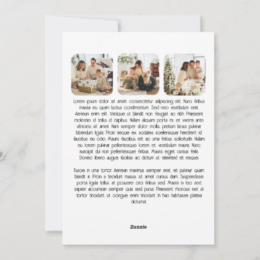 Cartes Pour Fêtes Annuelles Quel an 12 photo et texte personnalisé (Dos)