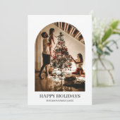 Cartes Pour Fêtes Annuelles Quel an 12 Photos Minimaliste de Noël (Debout devant)