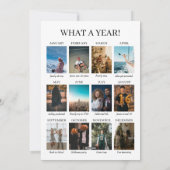 Cartes Pour Fêtes Annuelles Quel an 12 Photos Minimaliste de Noël (Dos)