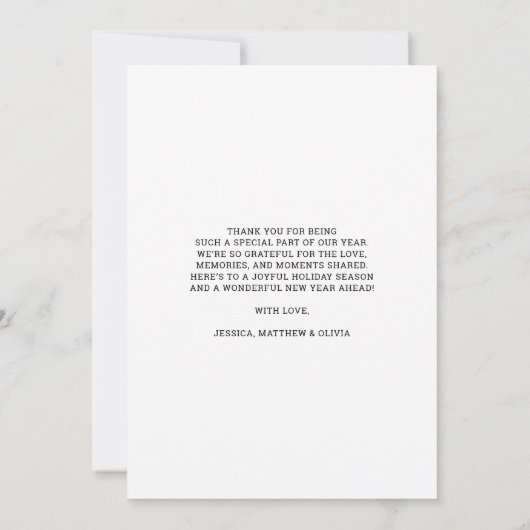 Cartes Pour Fêtes Annuelles Quel an Arc moderne Photo Collage Noël (Dos)