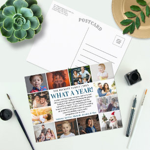 Cartes Pour Fêtes Annuelles Quel An De Revue 12 Collage Photo