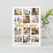 Cartes Pour Fêtes Annuelles Quel an photo Noël personnalisé (Debout devant)