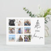 Cartes Pour Fêtes Annuelles Quel an photo Noël personnalisé (Debout devant)