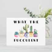 Cartes Pour Fêtes Annuelles Quel Fucculent (Debout devant)