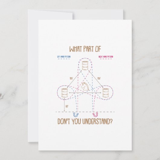 Cartes Pour Fêtes Annuelles Quel rôle ne comprenez-vous pas Barrel Racing Cade (Devant)