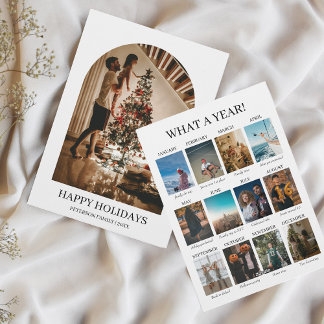 Cartes Pour Fêtes Annuelles Quelle année 12 Photos de Noël Minimaliste