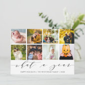 Cartes Pour Fêtes Annuelles Quelle année | Collage de photos blanches Joyeuses (Debout devant)