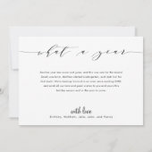 Cartes Pour Fêtes Annuelles Quelle année | Collage de photos blanches Joyeuses (Dos)