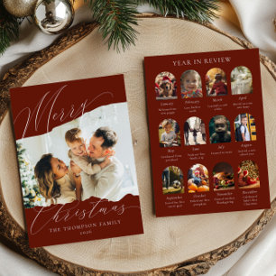 Cartes Pour Fêtes Annuelles Quelle année en revue 12 Photo Noël Rouge