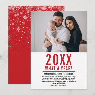 Cartes Pour Fêtes Annuelles Quelle Année Famille Nouvelles Photo Année En Revu