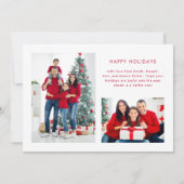 Cartes Pour Fêtes Annuelles Quelle année | Grille de photos de Noël ou du Nouv (Dos)