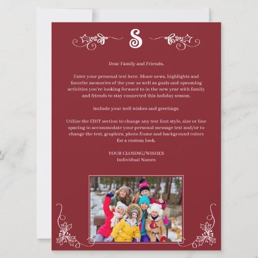 Cartes Pour Fêtes Annuelles Quelle année Légendes de collage de photos surdime (Dos)