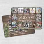 Cartes Pour Fêtes Annuelles Quelle année ! QR Code 12 Bois photo, pin et lumiè<br><div class="desc">Quelle année de souvenir ! Cette année, célébrez les joyeuses merveilles de la technologie moderne avec un code QR interactif amusant photo collage carte de vacances. Vous pouvez partager 12 de vos photos préférées ainsi qu'un message vidéo en ligne, une chanson, un album photo ou un autre site Web. (CONSEIL...</div>