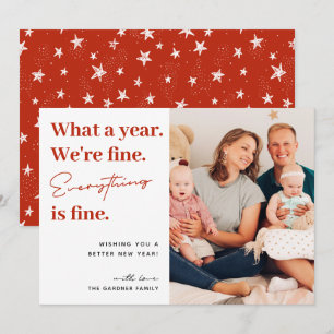 Cartes Pour Fêtes Annuelles Quelle année tout va bien drôle Photo