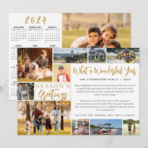 Cartes Pour Fêtes Annuelles Quelle merveilleuse année Calendrier 11 Photo 2024