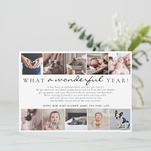 Cartes Pour Fêtes Annuelles Quelle merveilleuse année en rétrospective en coll (Debout devant)